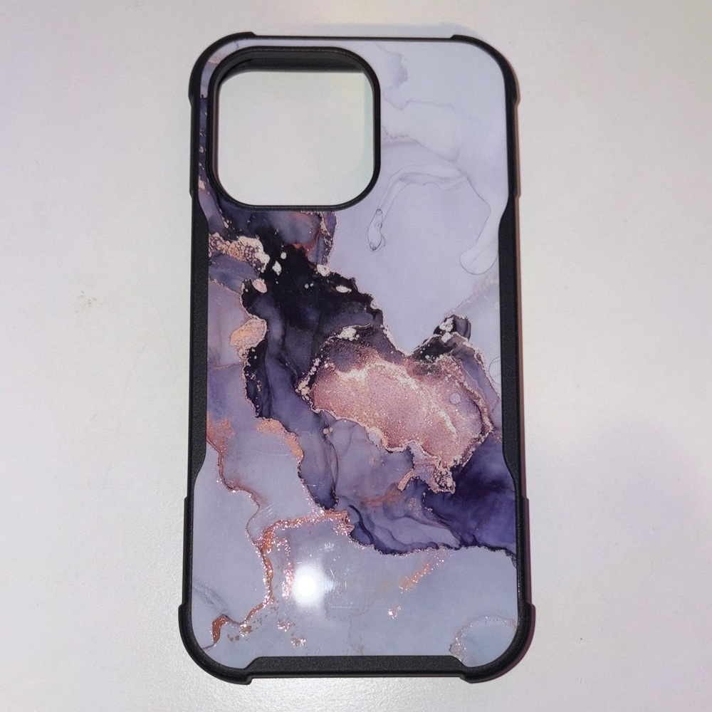 Marble Design iPhone 13 Pro Phone Case - Grey, Black, & Gold